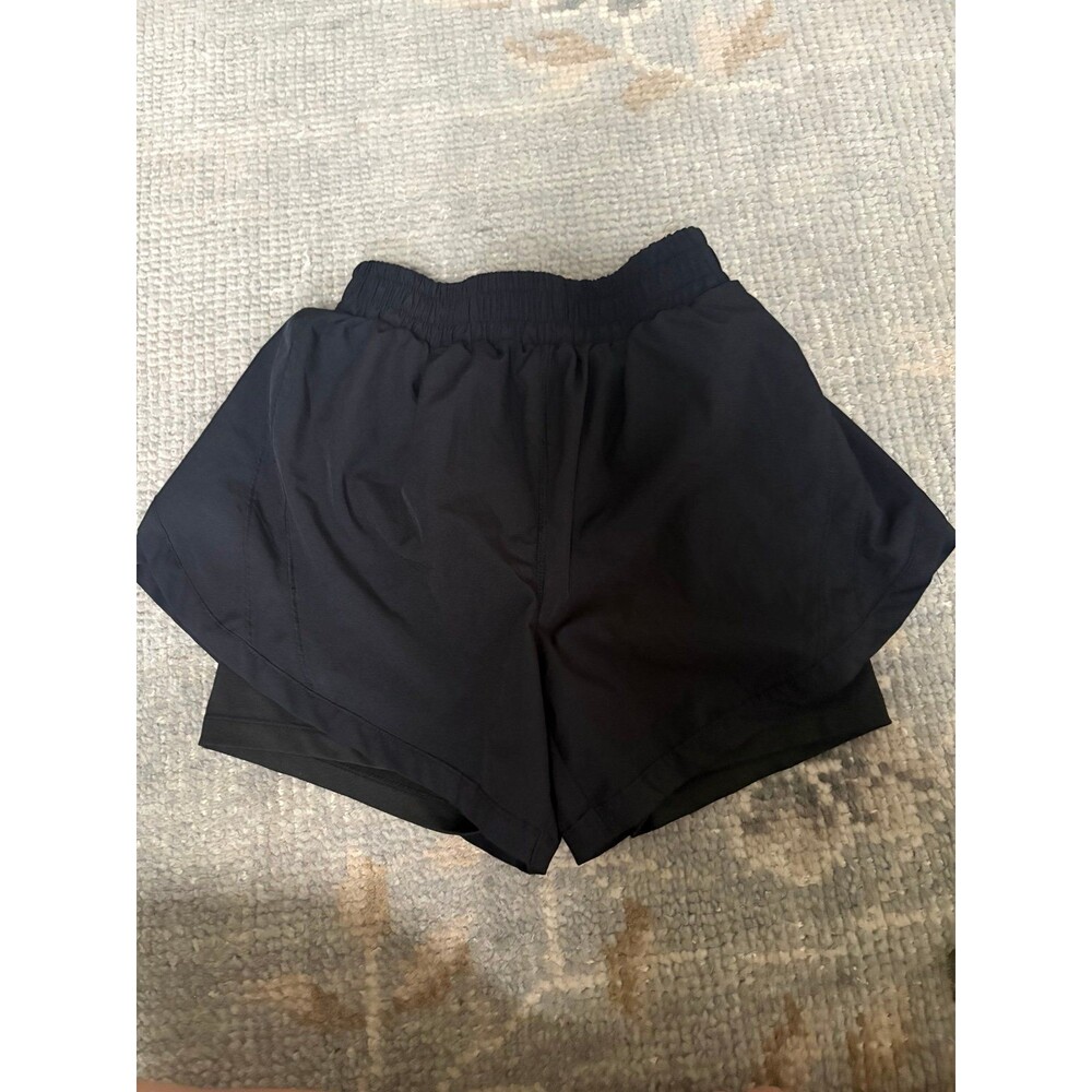 Black lululemon Track That Shorts Women's High-Rise Lined Short